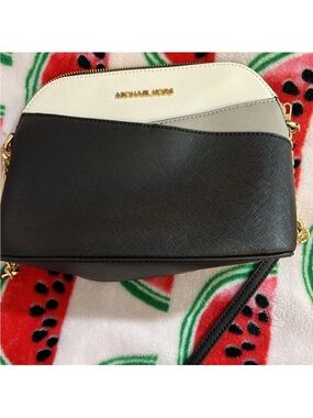 Michael Kors Jet Set Medium Crossbody Leather Women's Handbag - Black Multi